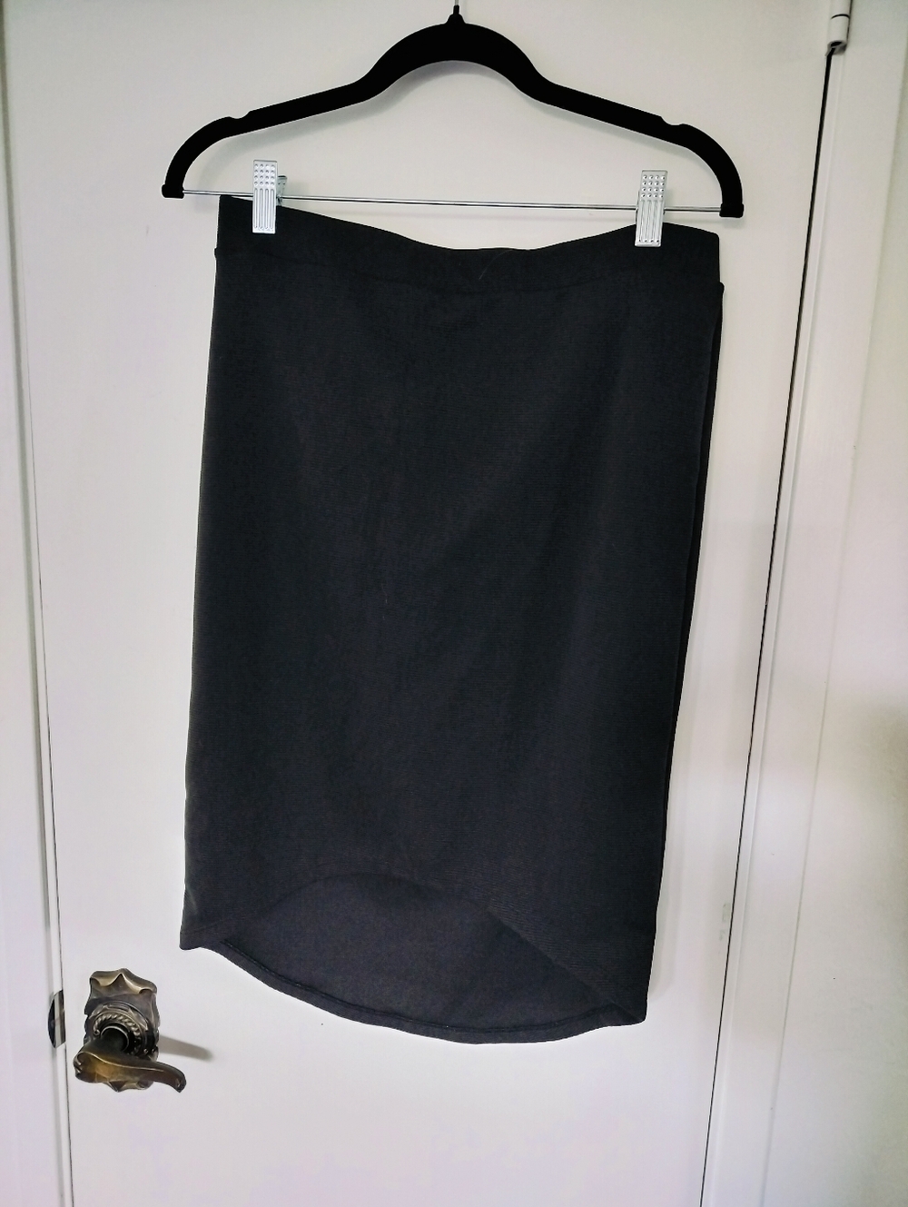 Marciano by GUESS Black Hi Lo Hem Skirt Zip Back Black Size Medium
